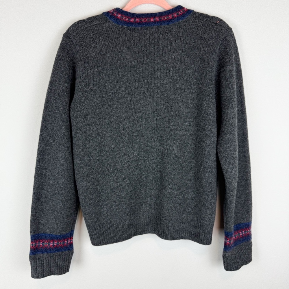 (2) Bundle Vintage Eddie Bauer Wool Fair Isle Cardigan Sweater Size Medium - Picture 4 of 15